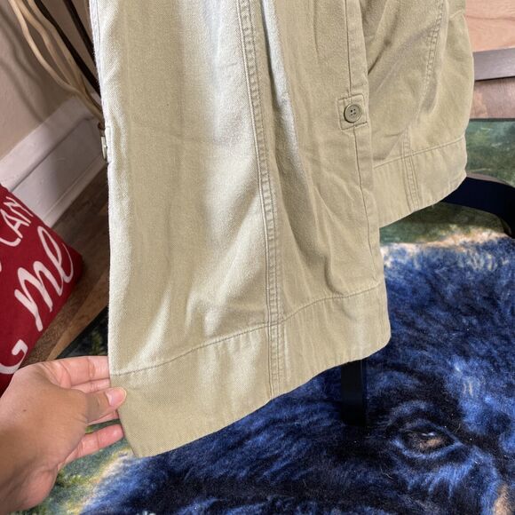 Abercrombie and Fitch Pants Womens Large Green Wide Cargo Leg Coastal Floral - Picture 5 of 15